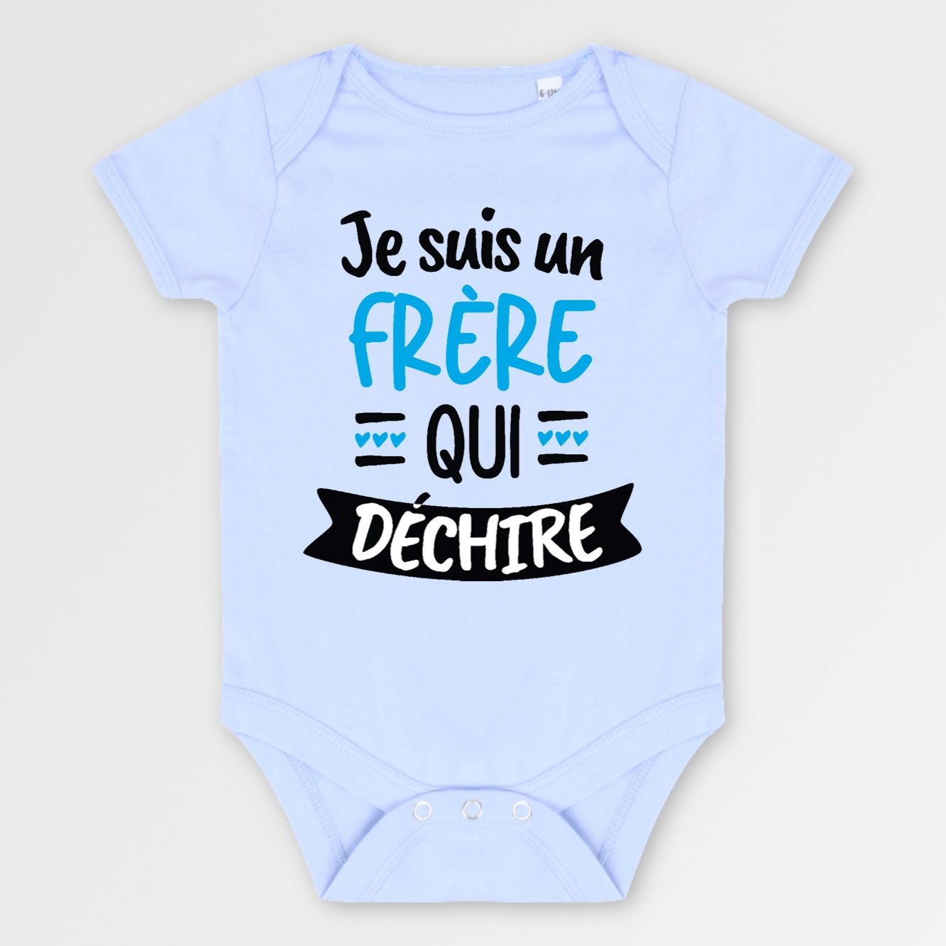 Body Bébé Frère qui déchire Bleu