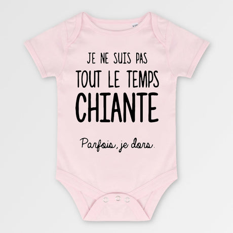 Body Bébé Je ne suis pas chiante Rose