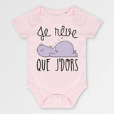 Body Bébé Je rêve que je dors Rose