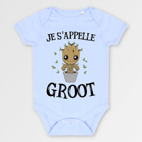 Body Bébé Je s'appelle Groot Bleu