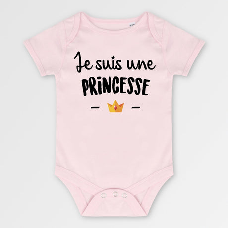 Body Bébé Je suis une princesse Rose