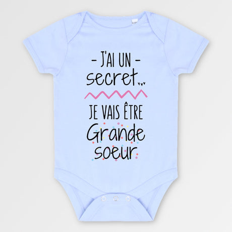 Body Bébé Je vais être grande soeur Bleu