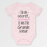 Body Bébé Je vais être grande soeur Rose