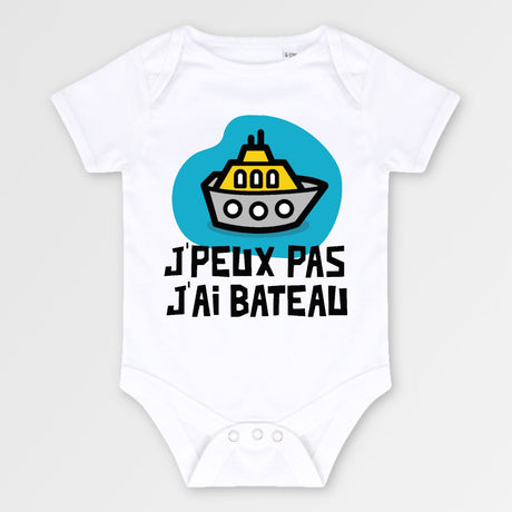 Body Bébé J'peux pas j'ai bateau Blanc