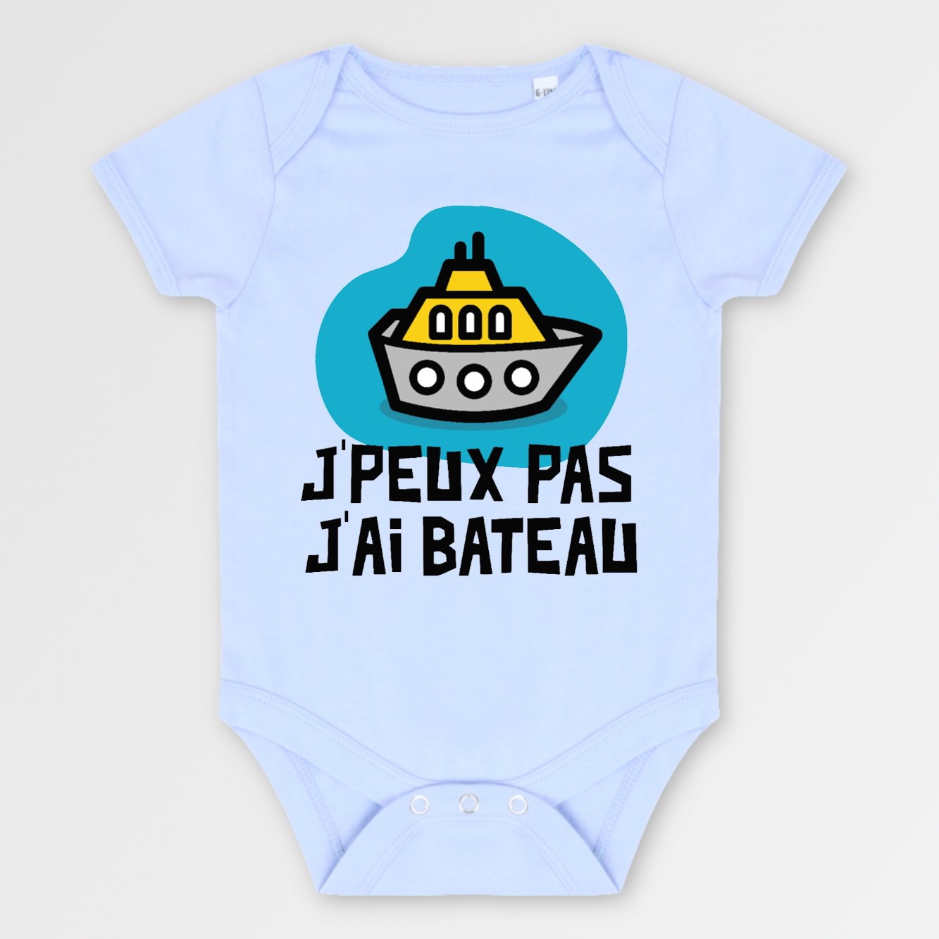 Body Bébé J'peux pas j'ai bateau Bleu