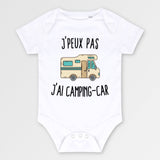 Body Bébé J'peux pas j'ai camping-car Blanc