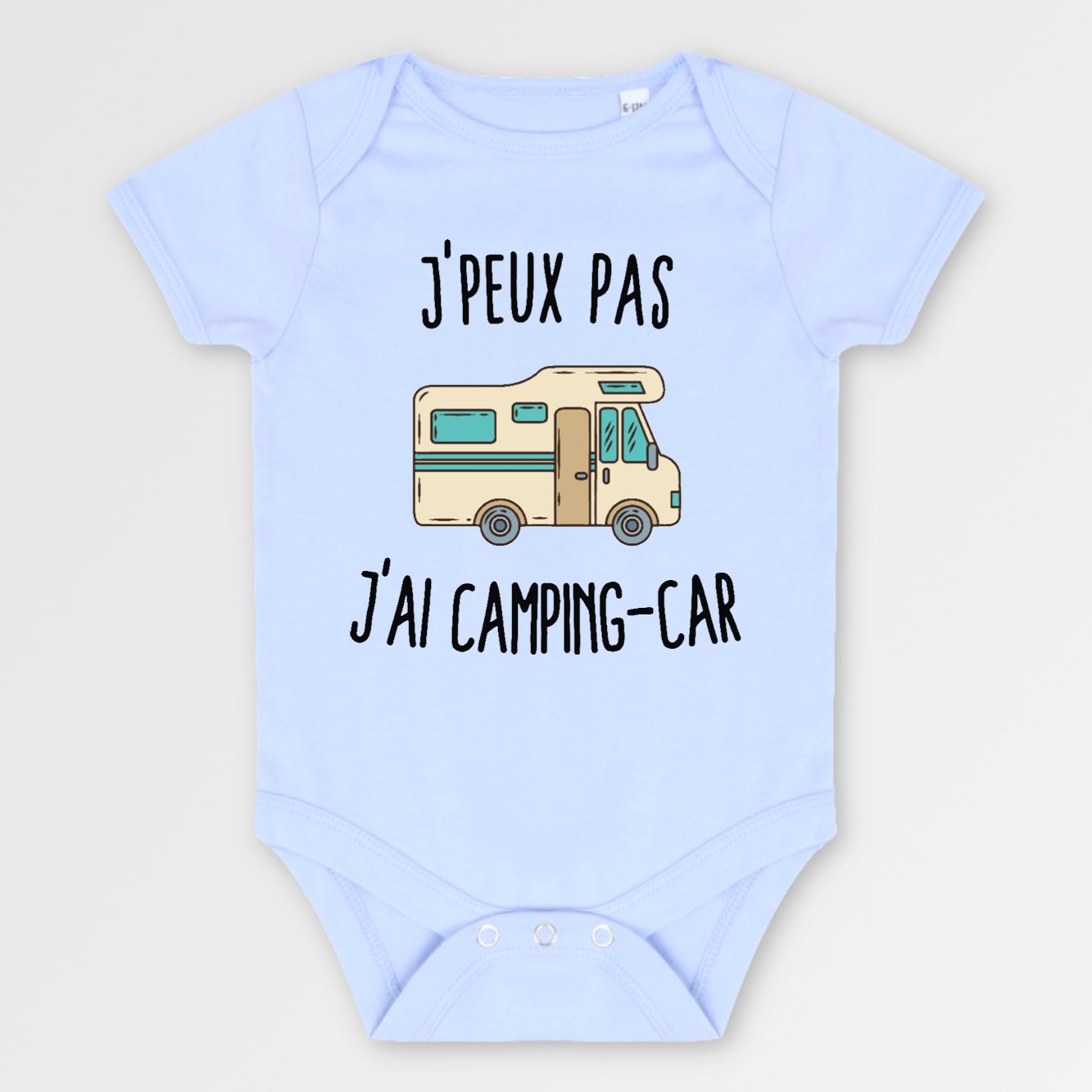 Body Bébé J'peux pas j'ai camping-car Bleu