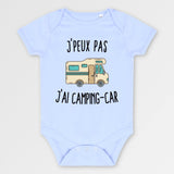 Body Bébé J'peux pas j'ai camping-car Bleu