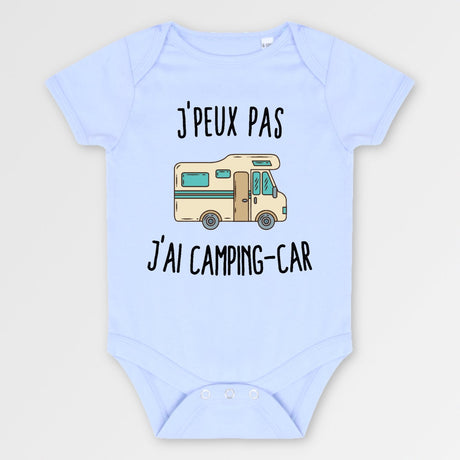 Body Bébé J'peux pas j'ai camping-car Bleu