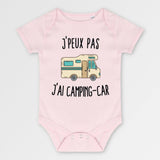 Body Bébé J'peux pas j'ai camping-car Rose