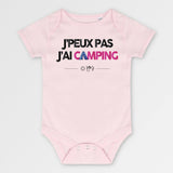 Body Bébé J'peux pas j'ai camping Rose