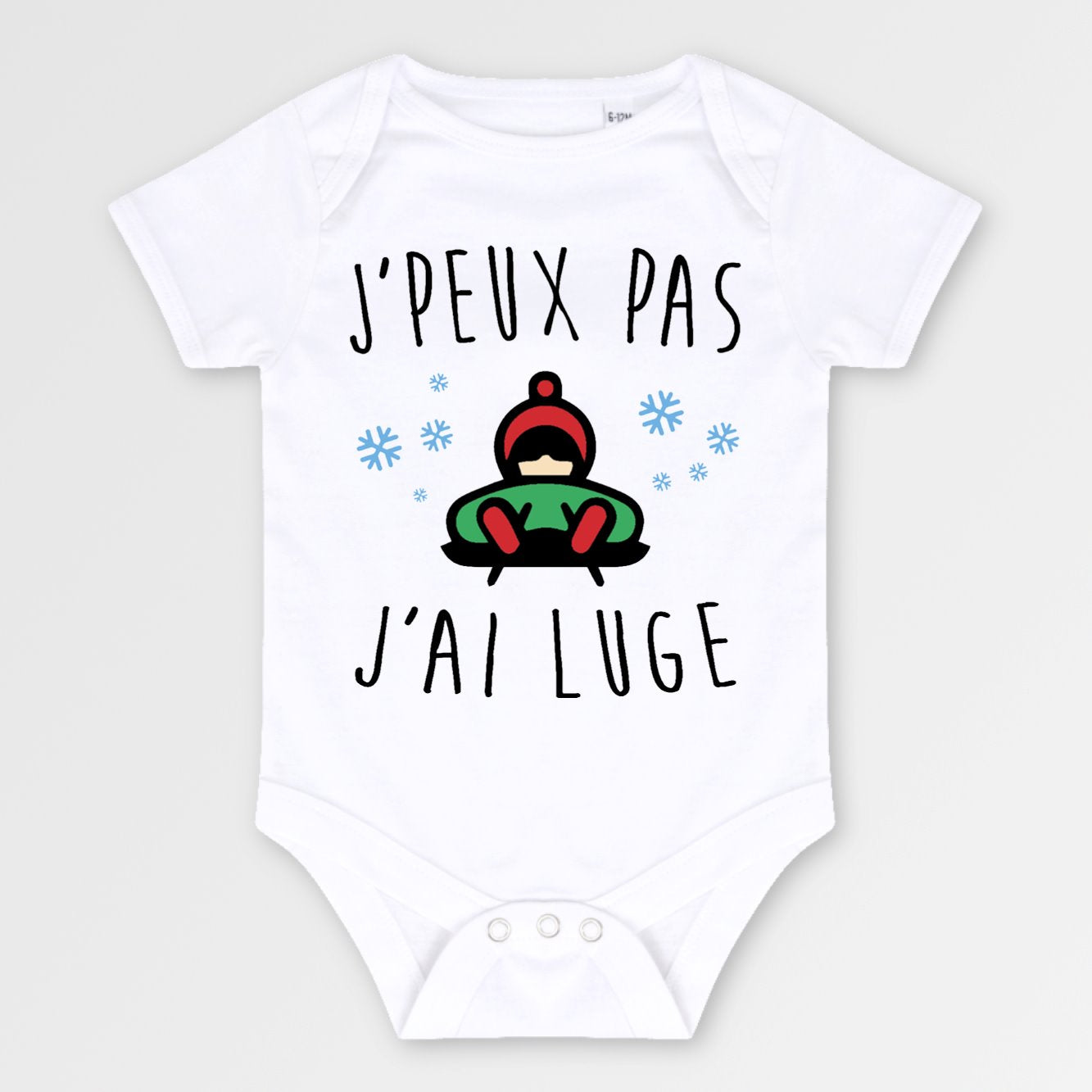 Body Bébé J'peux pas j'ai luge Blanc