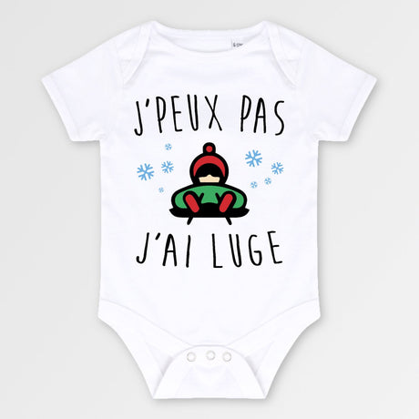 Body Bébé J'peux pas j'ai luge Blanc