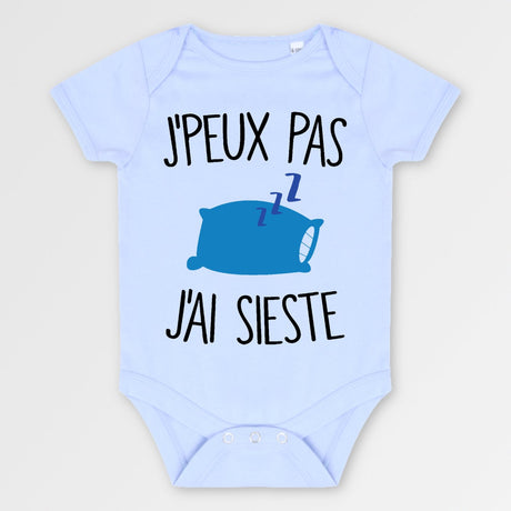 Body Bébé J'peux pas j'ai sieste Bleu