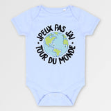 Body Bébé J'peux pas j'ai tour du monde Bleu