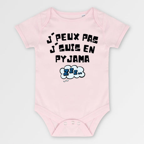 Body Bébé J'peux pas j'suis en pyjama Rose