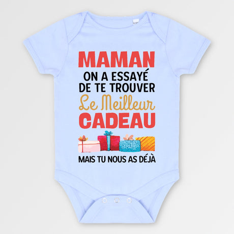 Body Bébé Le meilleur cadeau pour maman Bleu