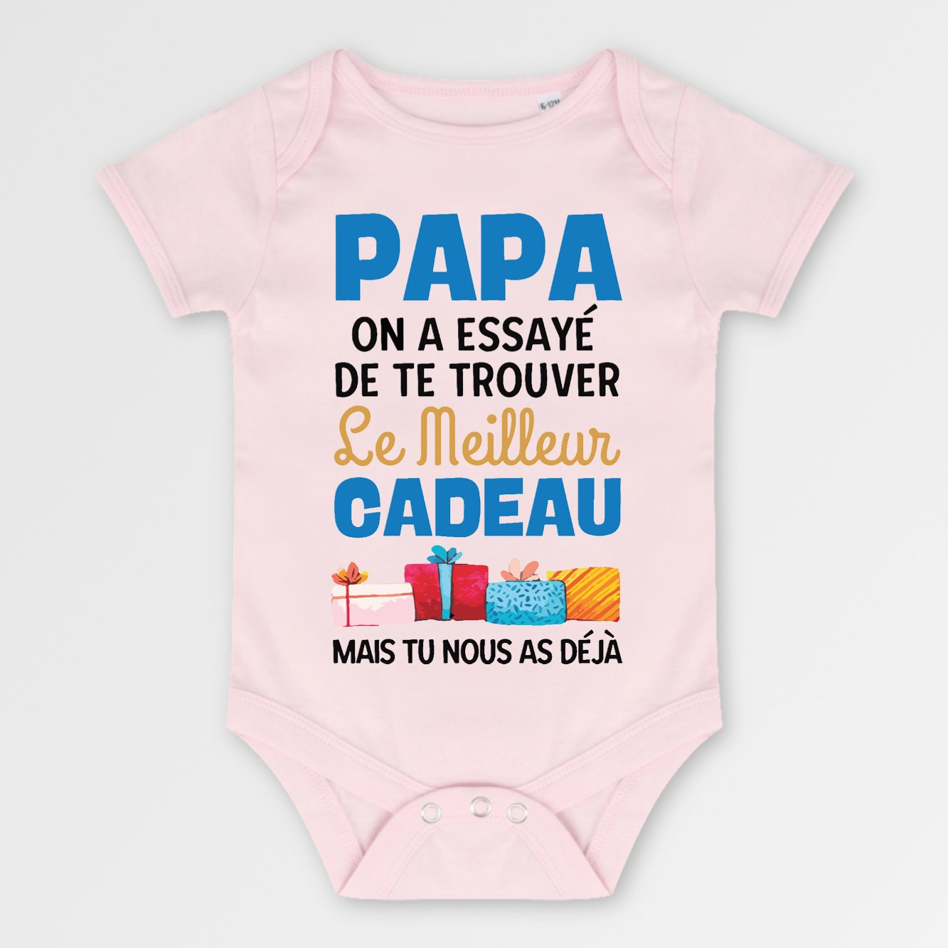 Body Bébé Le meilleur cadeau pour papa Rose