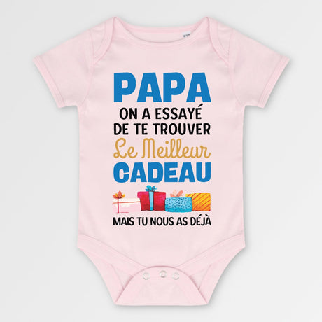 Body Bébé Le meilleur cadeau pour papa Rose