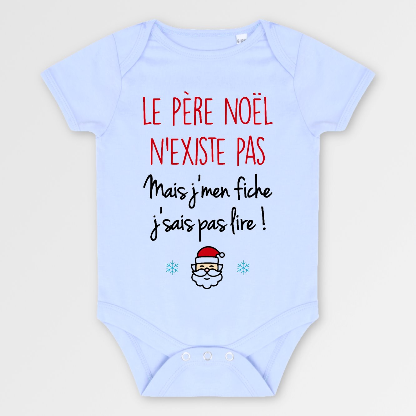 Body Bébé Le père noël n'existe pas Bleu