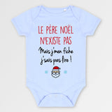 Body Bébé Le père noël n'existe pas Bleu