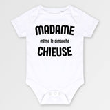 Body Bébé Madame chieuse Blanc
