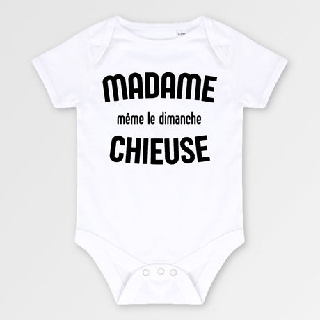 Body Bébé Madame chieuse Blanc