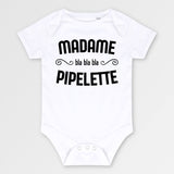 Body Bébé Madame pipelette Blanc