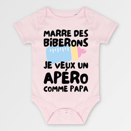 Body Bébé Marre des biberons je veux un apéro comme papa Rose