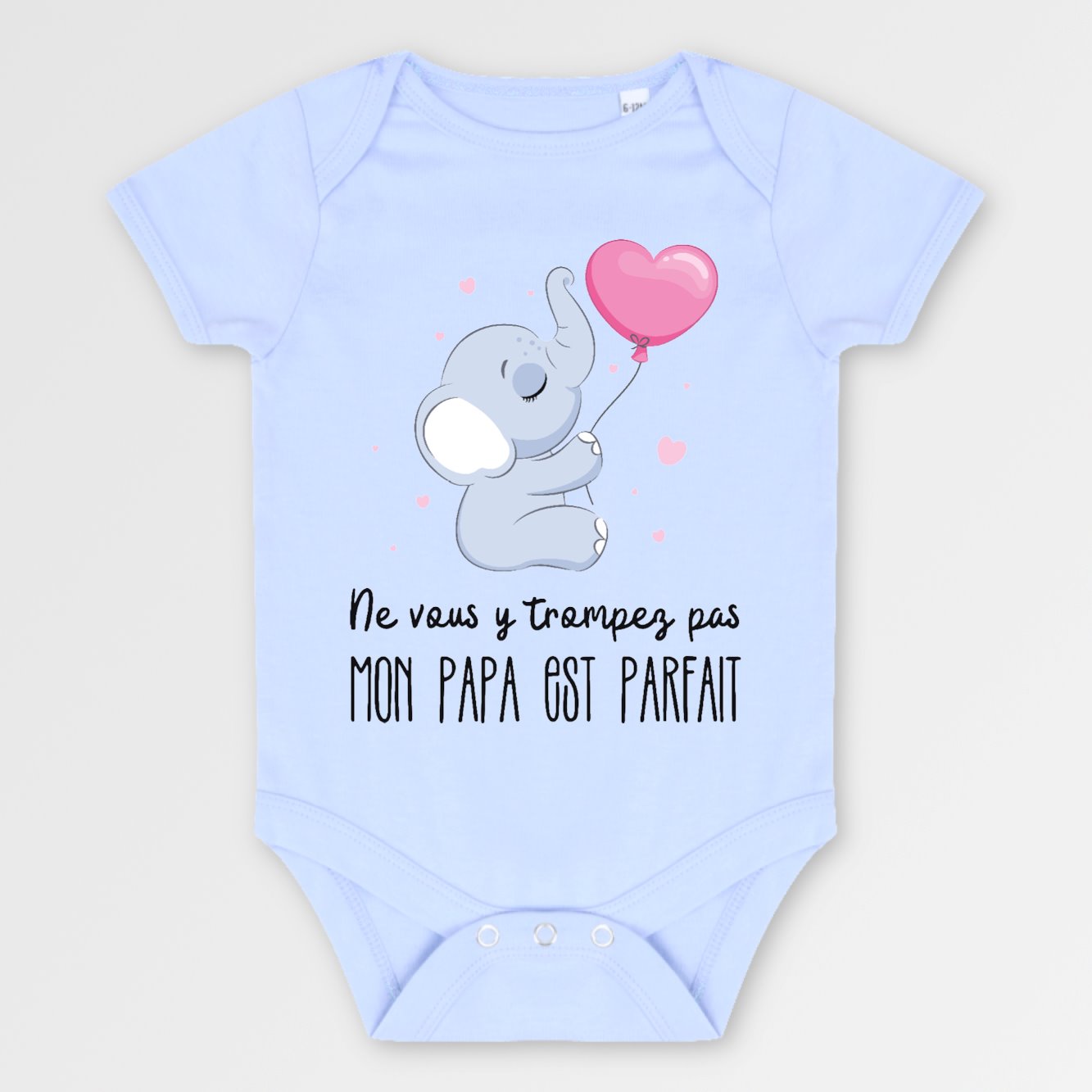 Body Bébé Mon papa est parfait Bleu