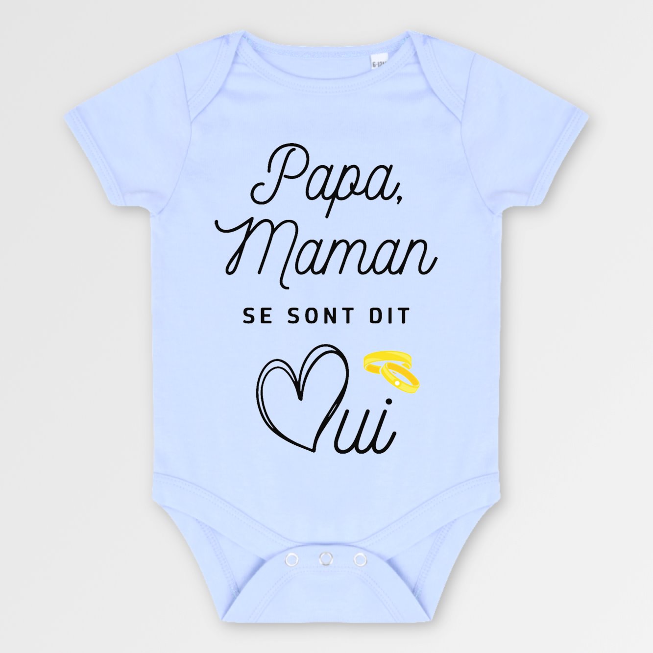 Body Bébé Papa maman se sont dit oui Bleu