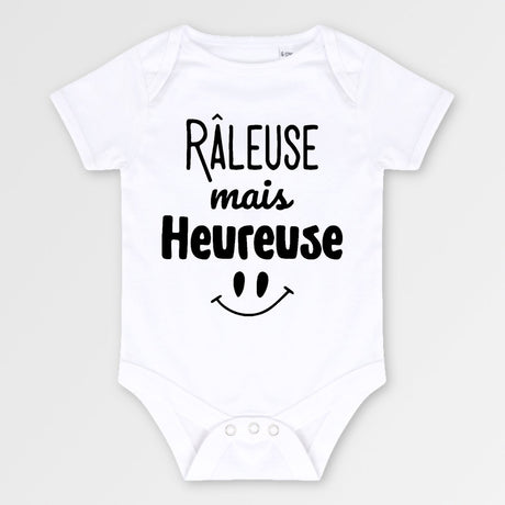 Body Bébé Râleuse mais heureuse Blanc