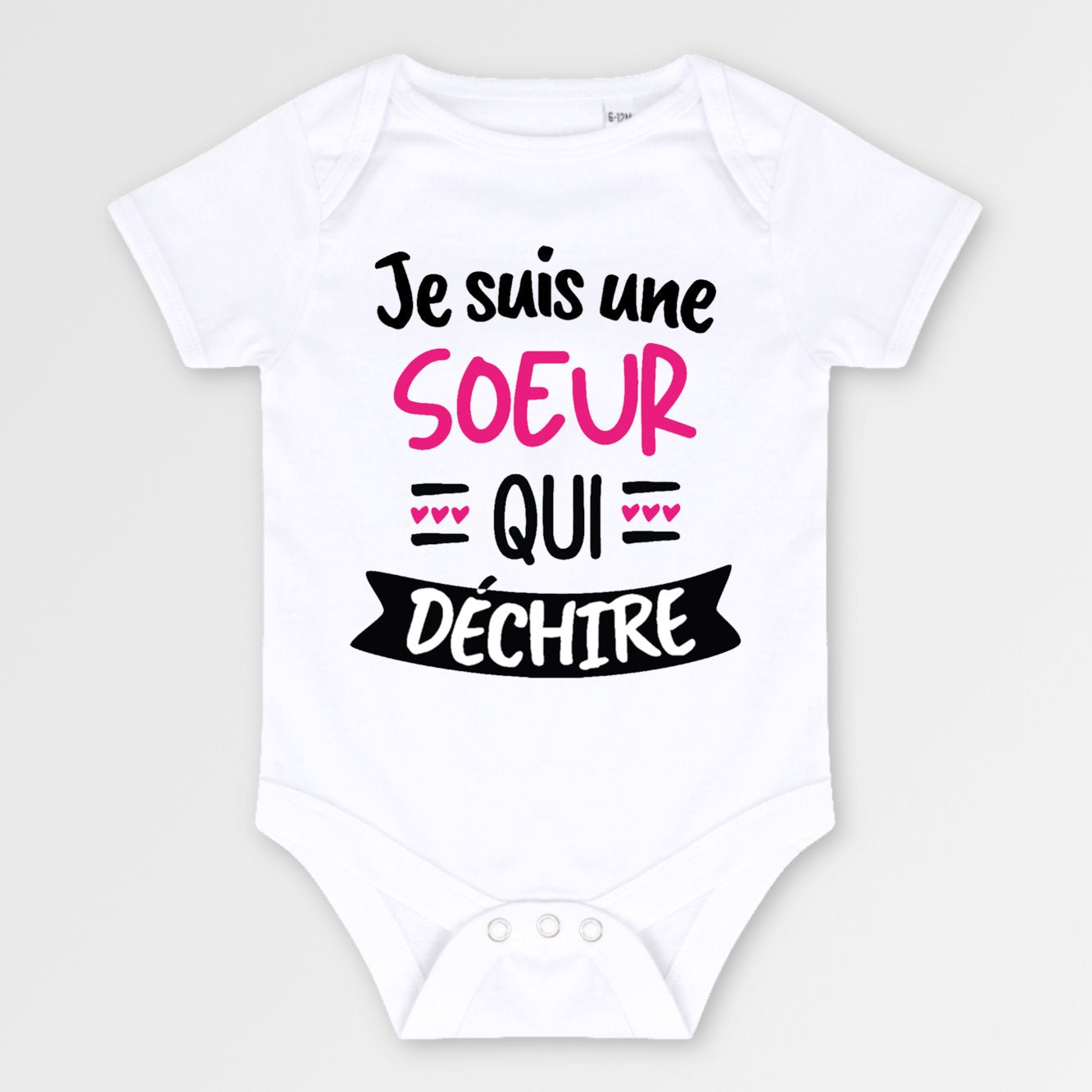 Body Bébé Soeur qui déchire Blanc