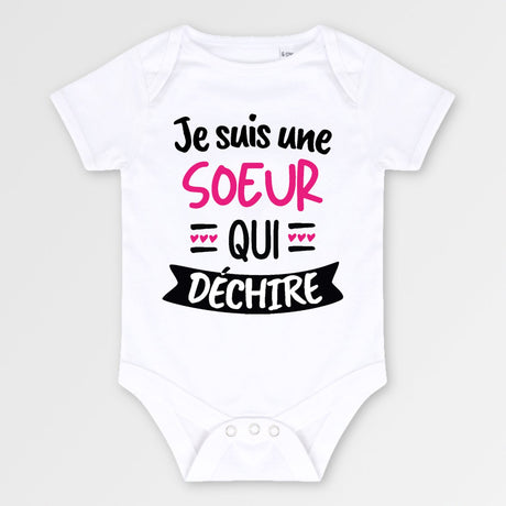 Body Bébé Soeur qui déchire Blanc