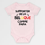 Body Bébé Supporter de la Belgique comme papa Rose