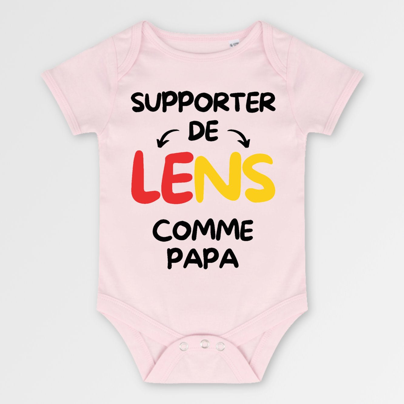 Body Bébé Supporter de Lens comme papa Rose