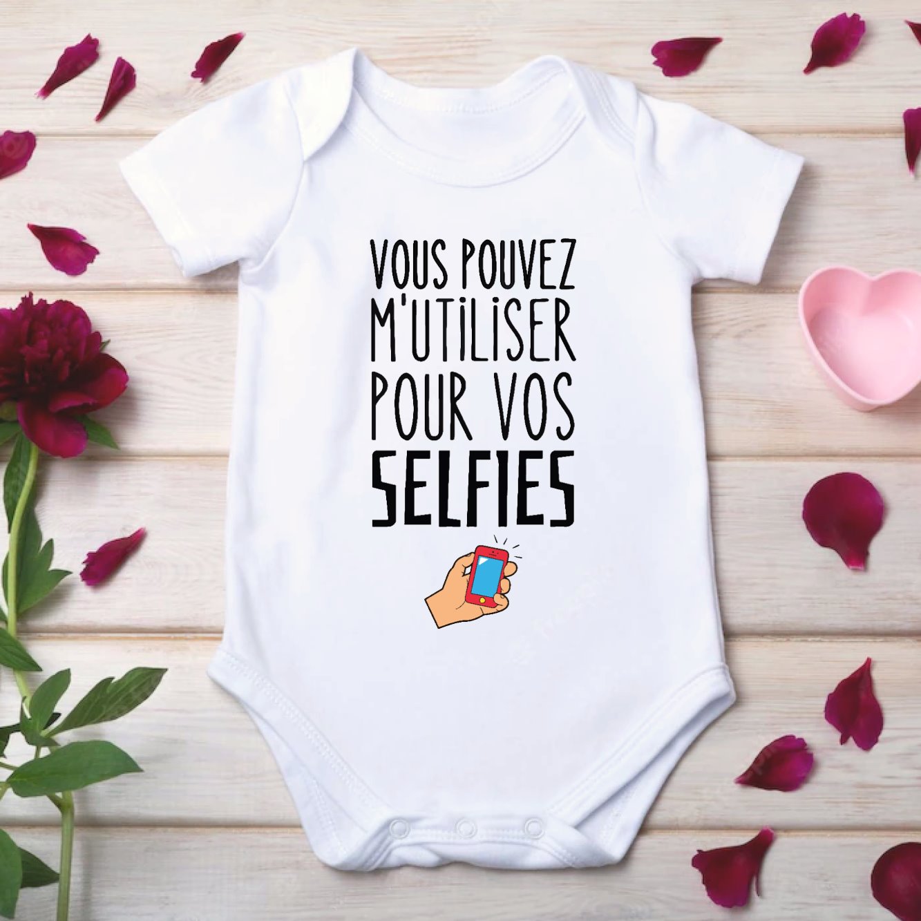 Body Bébé Vous pouvez m'utiliser pour vos selfies Blanc