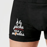 Boxer Homme À la pêche aux moules Noir