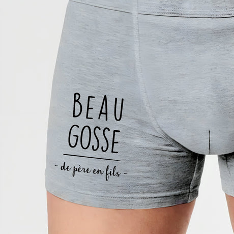 Boxer Homme Beau gosse de père en fils Gris