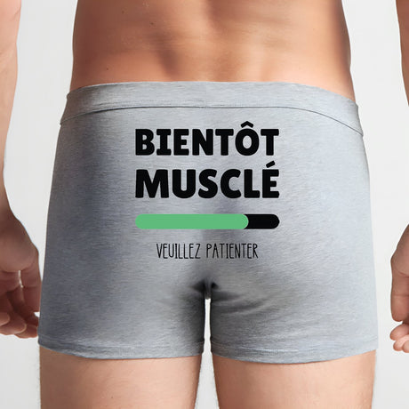 Boxer Homme Bientôt musclé Gris