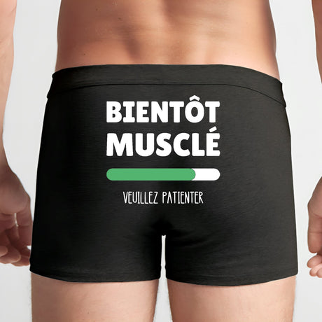 Boxer Homme Bientôt musclé Noir