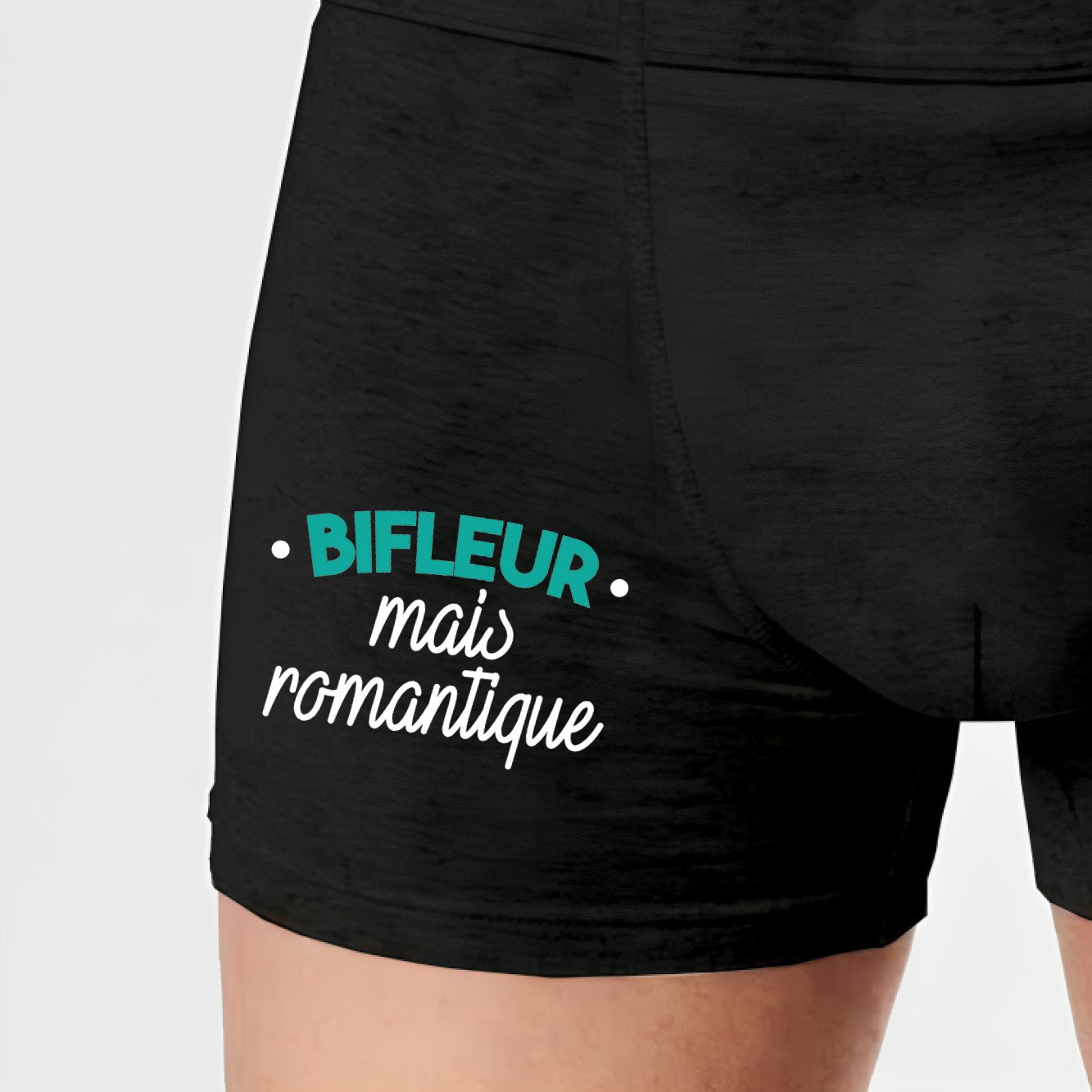 Boxer Homme Bifleur mais romantique Noir