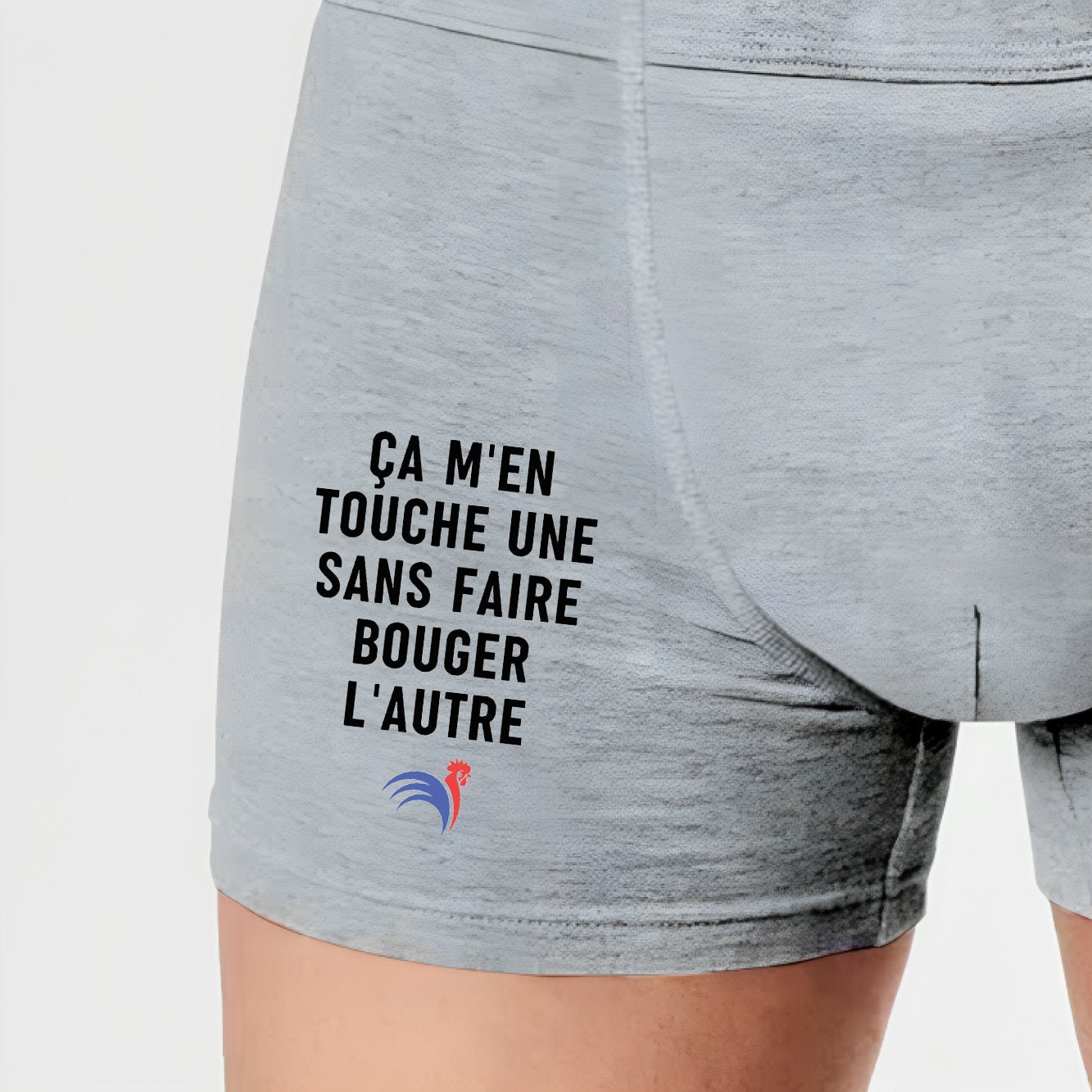 Boxer Homme Ça m'en touche une sans faire bouger l'autre Gris