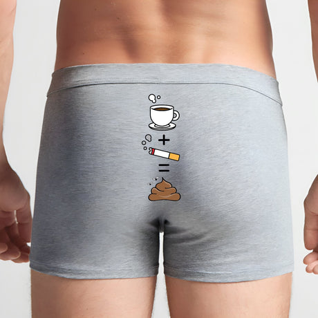 Boxer Homme Café clope caca Gris