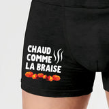 Boxer Homme Chaud comme la braise Noir