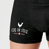 Boxer Homme Coq en stock Noir