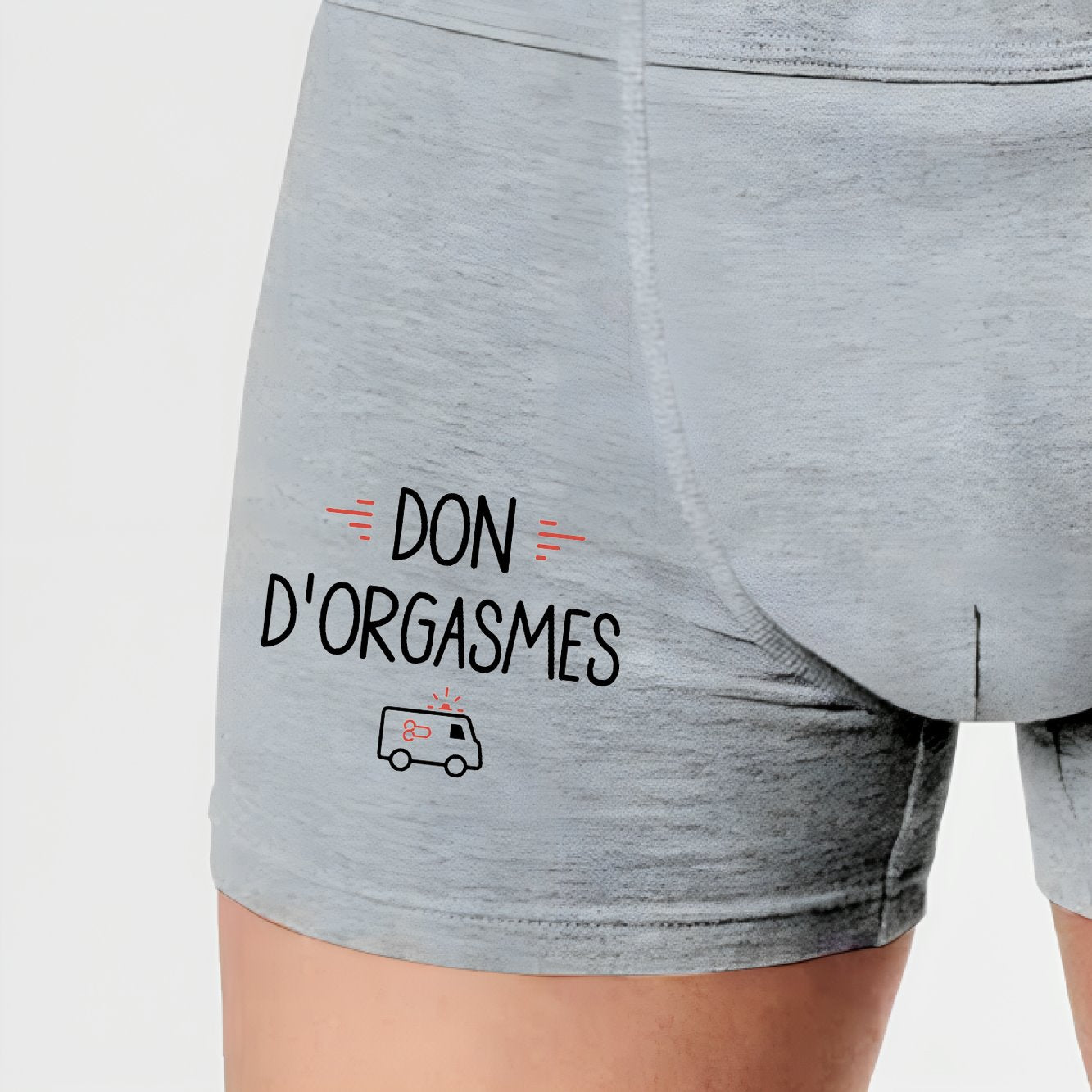 Boxer Homme Don d'orgasmes Gris