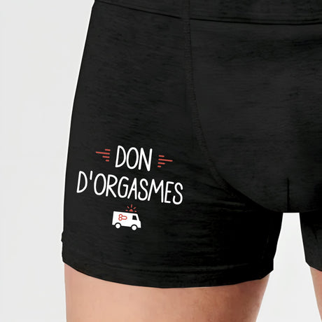 Boxer Homme Don d'orgasmes Noir