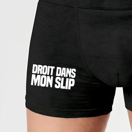 Boxer Homme Droit dans mon slip Noir