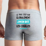 Boxer Homme Globalement j'm'en bats les couilles Gris